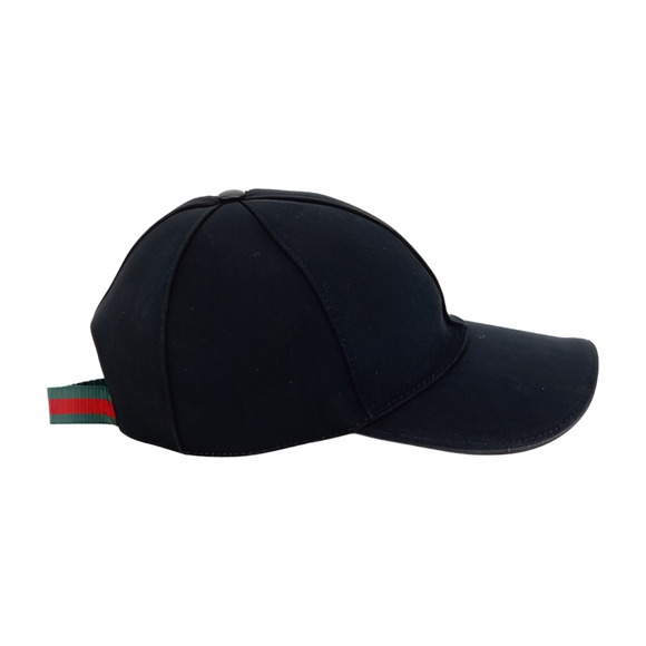 6698 - Gucci Canvas Interlocking G Baseball Cap - Black main image 9